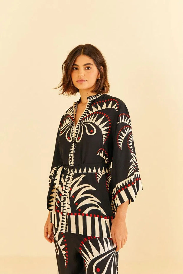 Farm Rio Coconut Tree Kimono