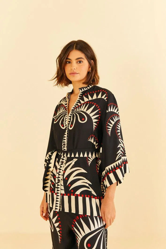 Farm Rio Coconut Tree Kimono