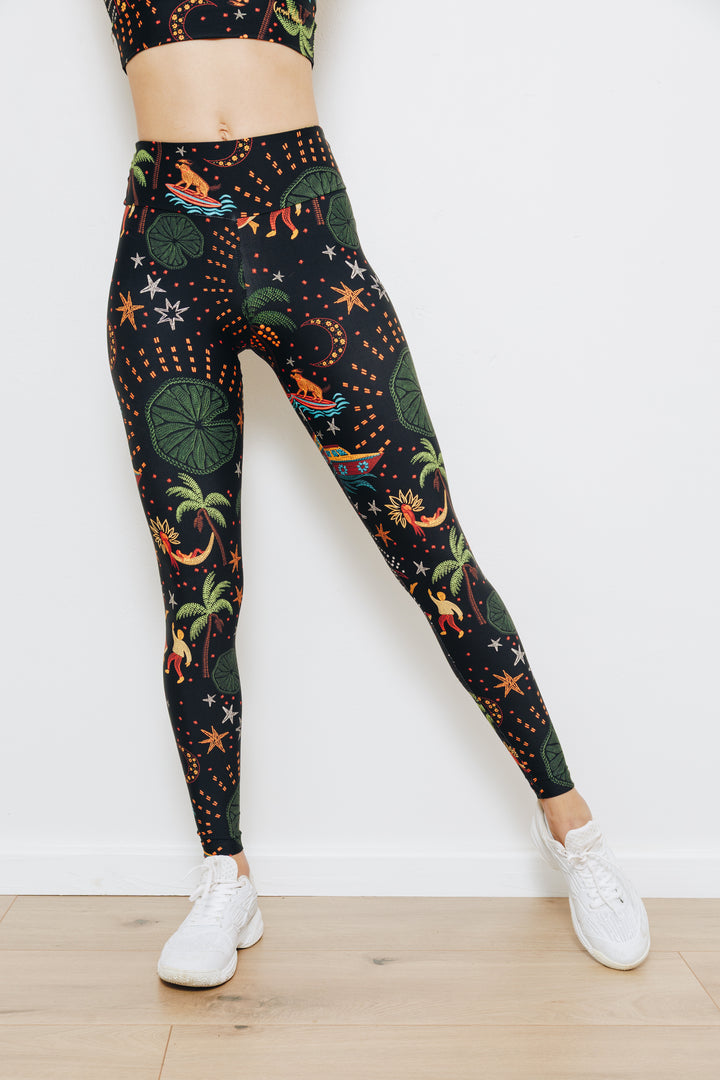 Moonlight Tropics Full Length Leggings