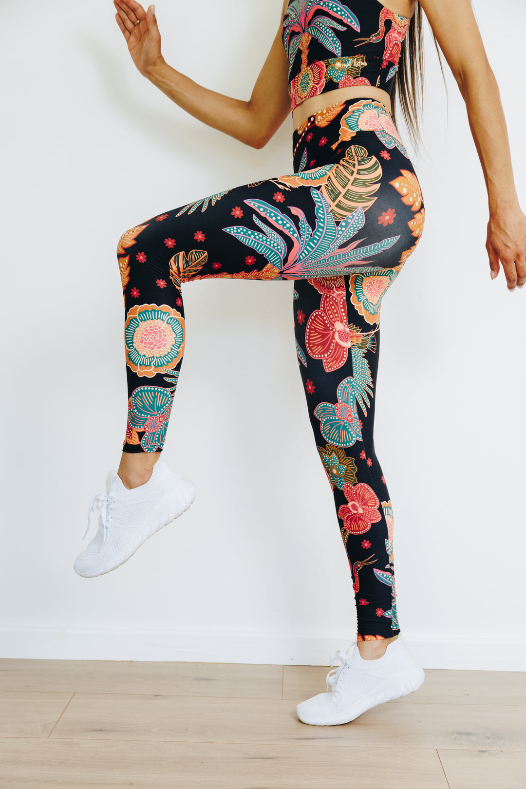 Pink Palms Full Length Leggings