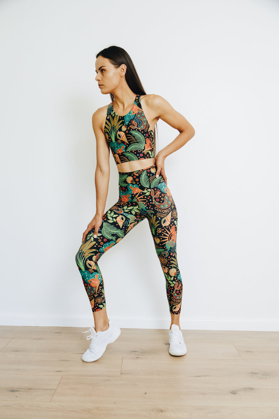 Seaside Serenade 7/8 High Waist Leggings with Pocket