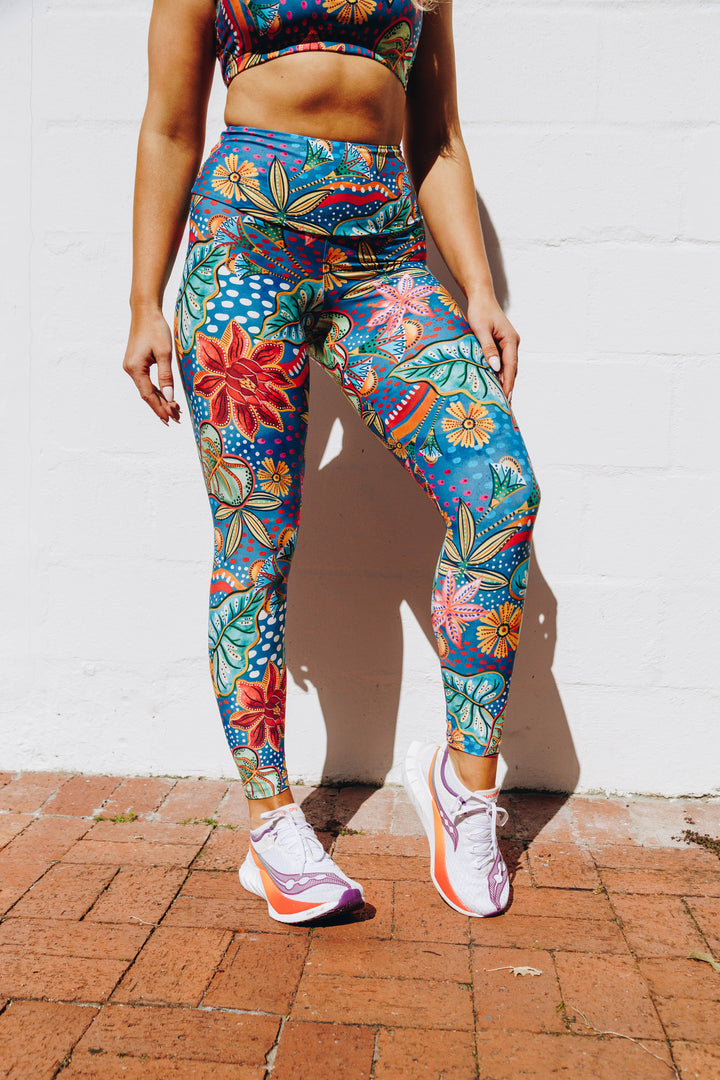 Spring into Summer 7/8 High Waist Leggings with Pocket