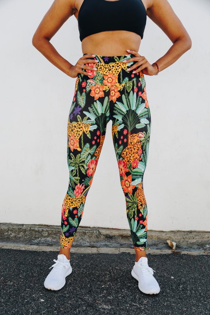 Cheetah Palms 7/8 High Waist Leggings