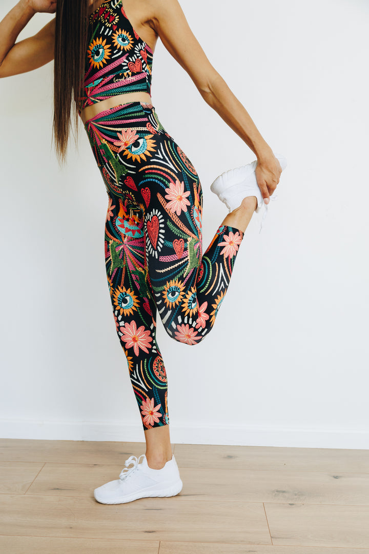 Starlight Samba 7/8 High Waist Leggings with Pocket
