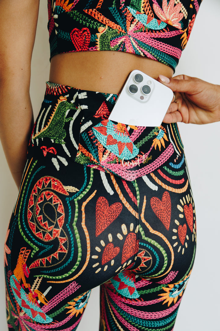 Starlight Samba 7/8 High Waist Leggings with Pocket