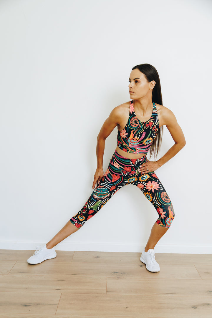 Starlight Samba 3/4 High Waist Leggings with Pocket