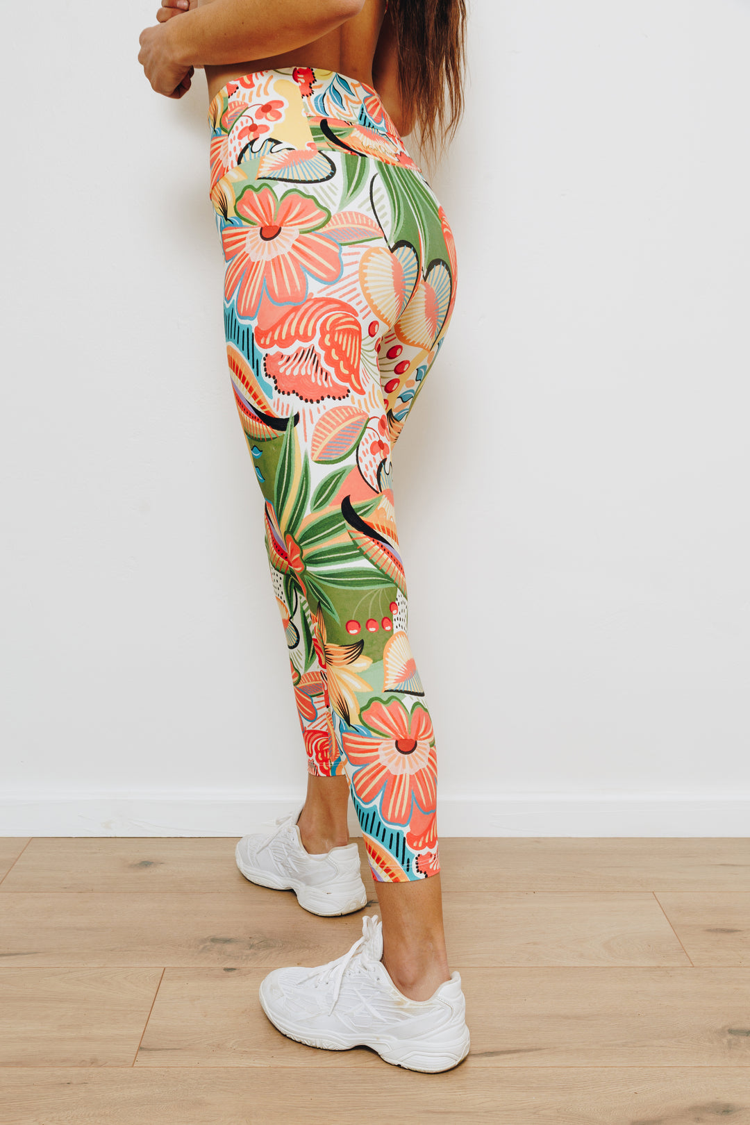 Island Bloom Parade 7/8 High-Waist Leggings with Pocket