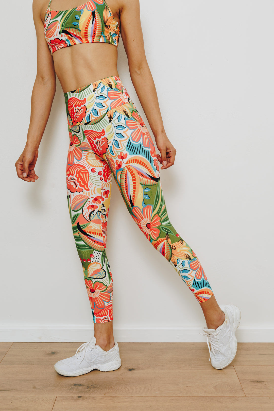 Island Bloom Parade 7/8 High-Waist Leggings with Pocket