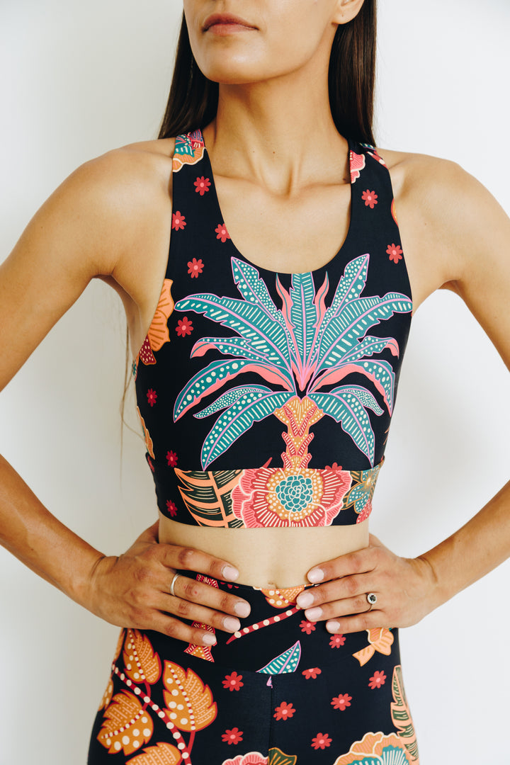 Pink Palms Emmy Medium Impact Bra