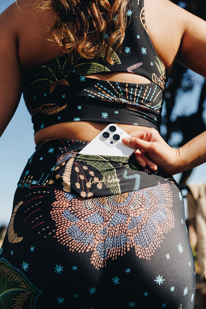 Leopards Dream 3/4 High Waist Leggings with Pocket