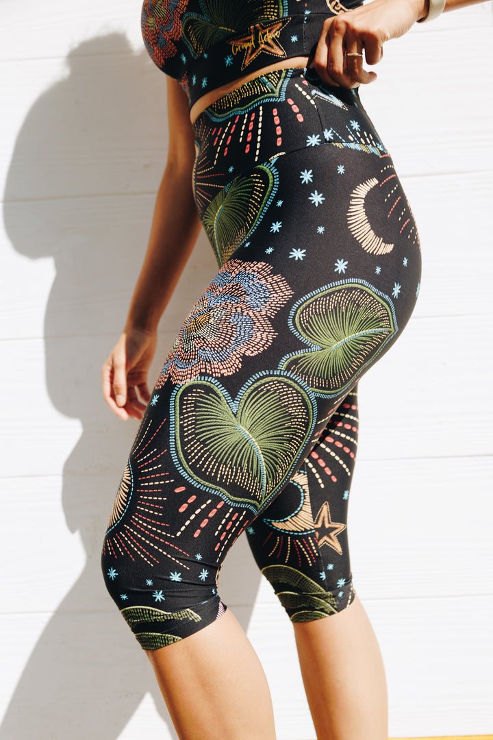 Leopards Dream 3/4 High Waist Leggings with Pocket