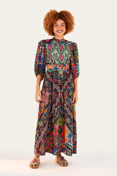 Farm Rio Scarf Print Dress