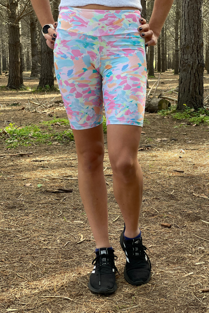 7" Brush Stroke Biker Shorts
