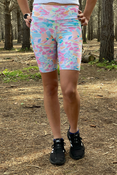 Brush Stroke Biker Shorts