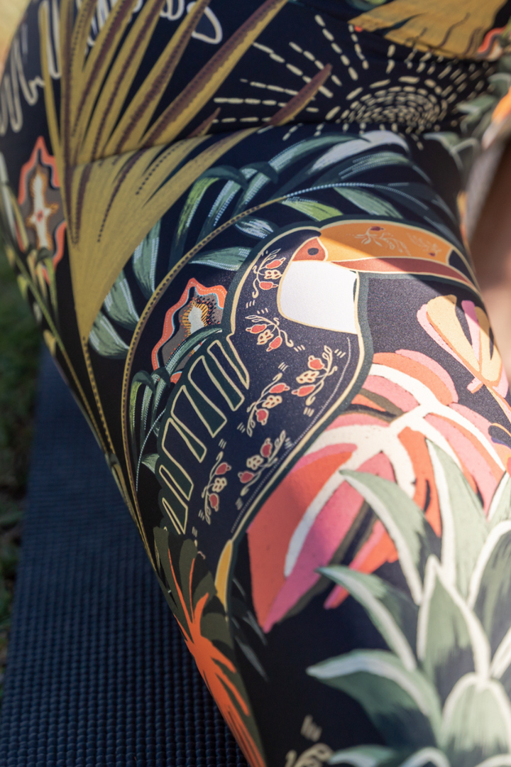 Macaw Dream 7/8 Length High Waist Leggings